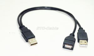USB 2.0 deux par un mâle un femelle câble en Y