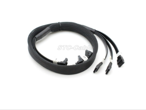 SATA à 7 broches noir de 90 degrés à 180 degrés câble avec loquet X 3 (manches)
