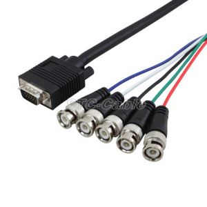 HD15 VGA-5 BNC RGBHV Monitor Cable - M/M