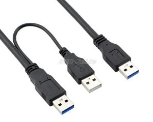 USB 3.0 A mâle vers USB 2,0 3,0 pouvoir masculin données Y Splitter câble